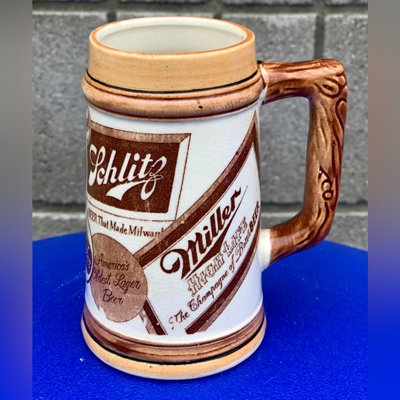 1950s Ceramic Schlitz Gunther Miller Logo Beer Mug Made in Japan - Picture 12 of 16